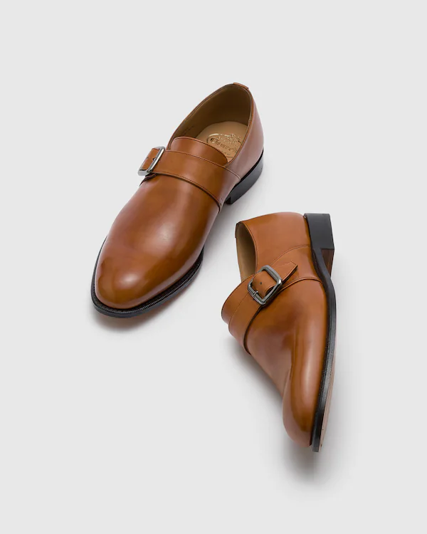 Westbury gebleichtes Kalbsleder Monk Strap