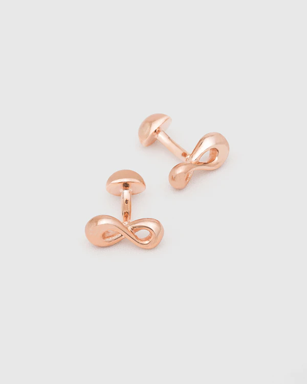 Infinity-Knöpfe Roségoldplattiertes Unendlichkeitsknoten