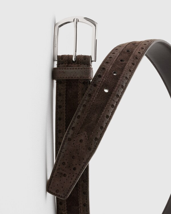 Gürtel Brogue Antik Wildleder Gürtel