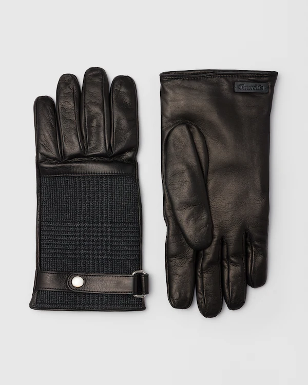 Herrenhandschuhe Nappa und Prince-of-Wales-Woll-Handschuhe