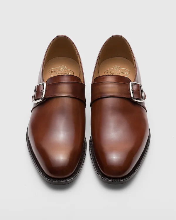 Westbury gebleichtes Kalbsleder Monk Strap
