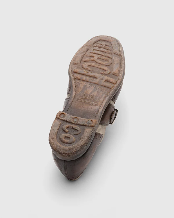 Shanghai W Vintage-Glacé- und Leinen-Schnürschuh