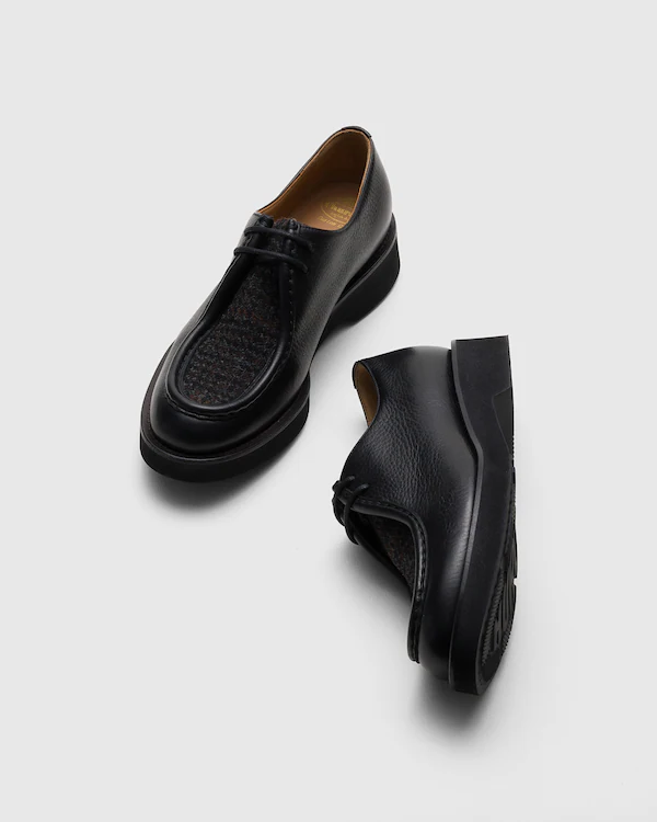 Nelly Soft Grain Leder und Woll Schnürschuh