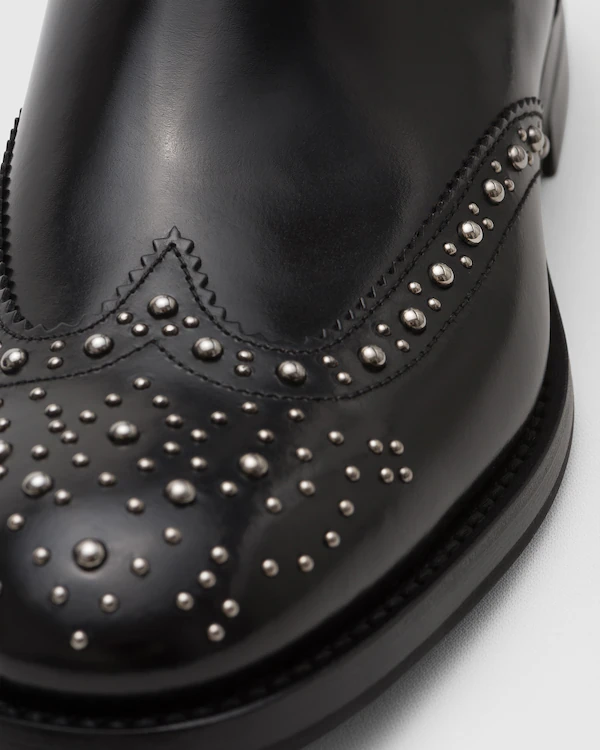 Ketsby Met. Polierter Binder Chelsea-Stiefel mit Nieten