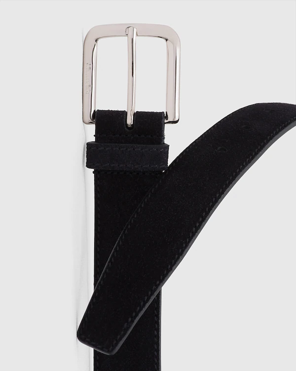 Quadratischer Gürtelschließen-Gürtel Castoro Suede