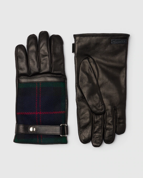 Herrenhandschuhe Nappa und Wolle Tartan Herrenhandschuhe