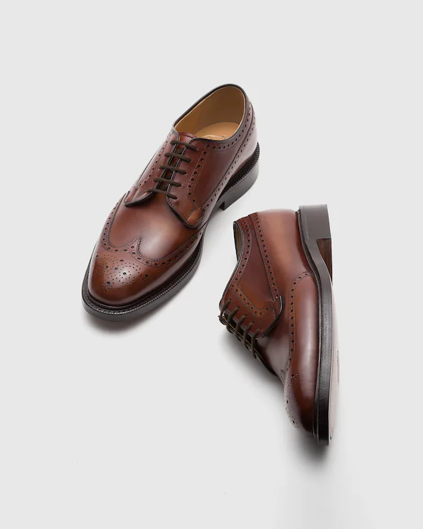 Grafton 173 Gebleichtes Kalbsleder Derby Brogue